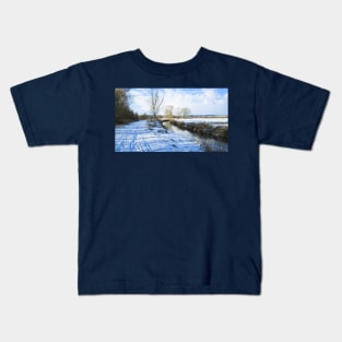 Winter Stroll by the River Kids T-Shirt